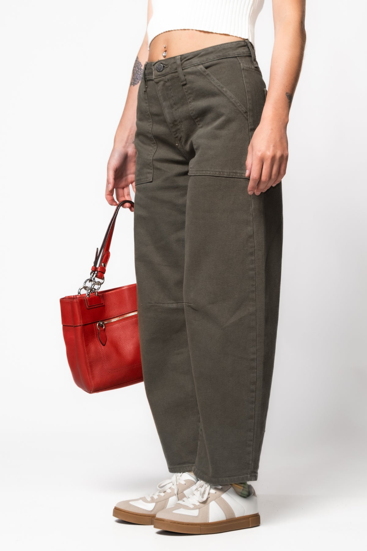 Just Black Utility Pocket Barrel Leg Jeans