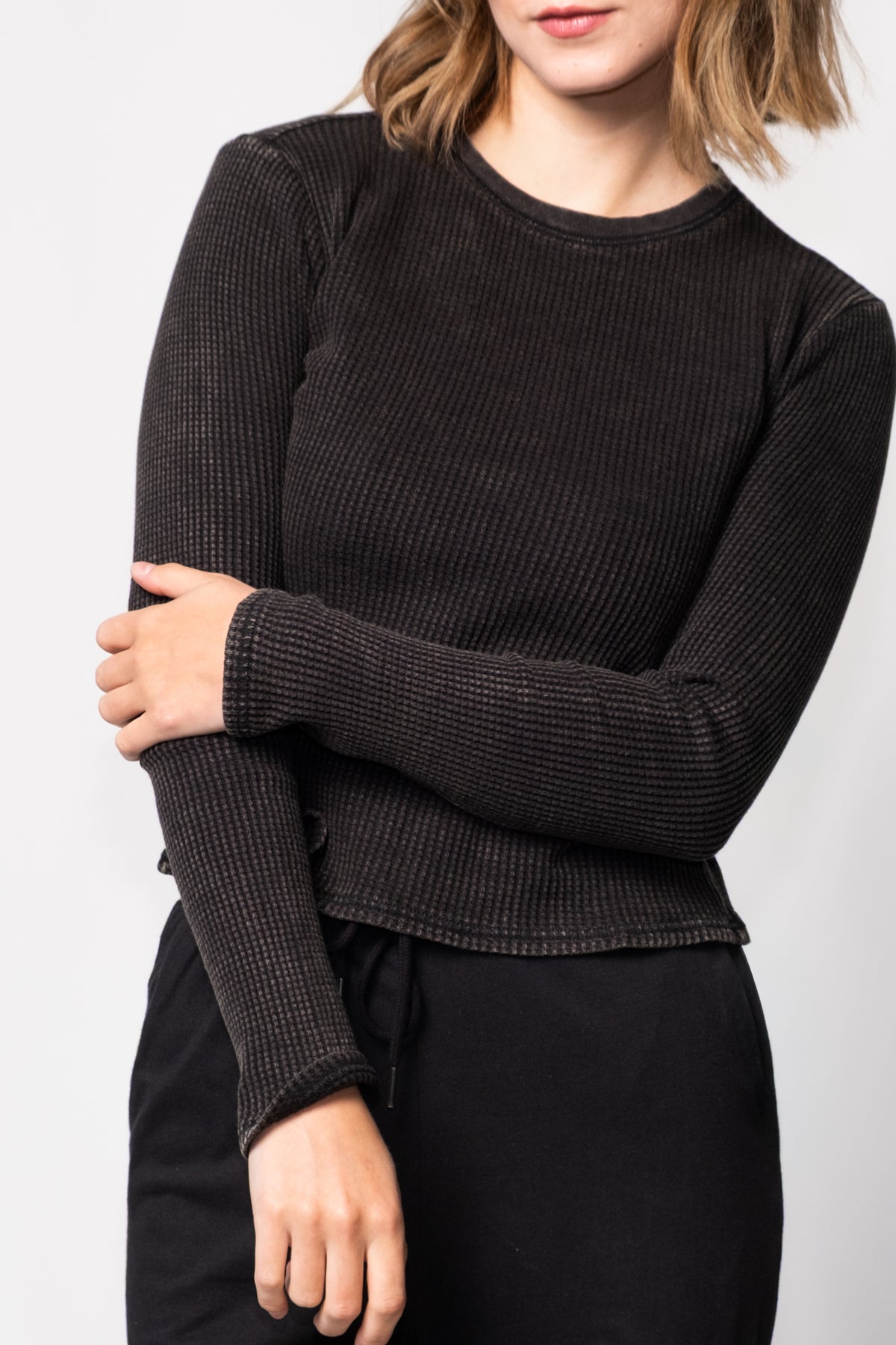 Luxe Waffle Knit Layering Top