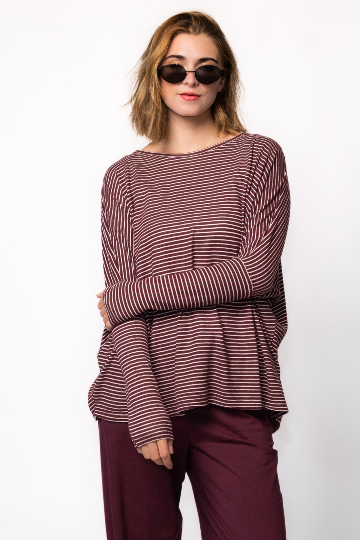 Studio Striped Long Sleeve Tee