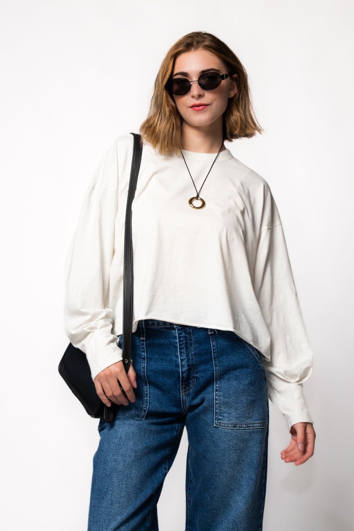 Frame Long Sleeve Cotton Tee