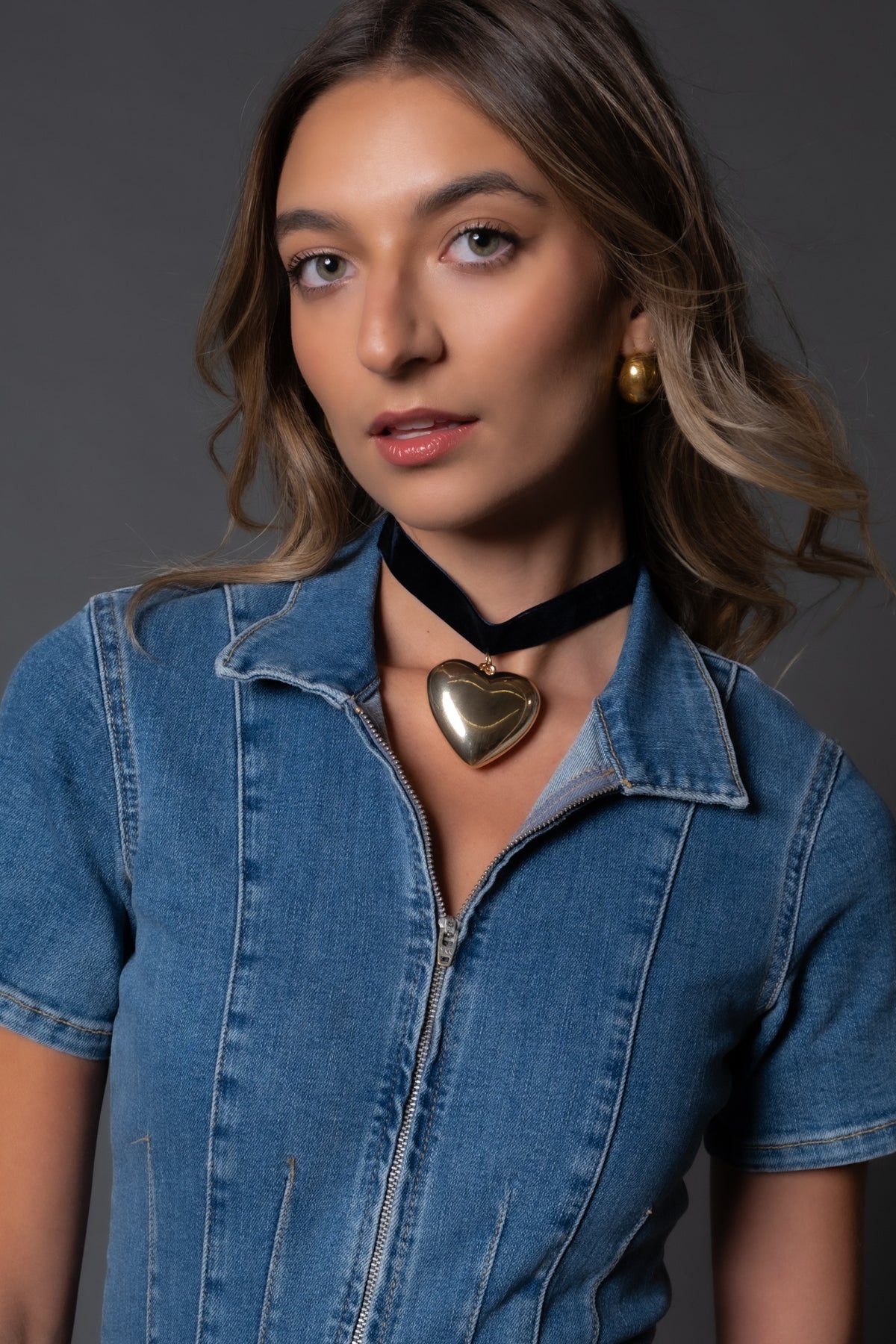 Bubble Heart Choker