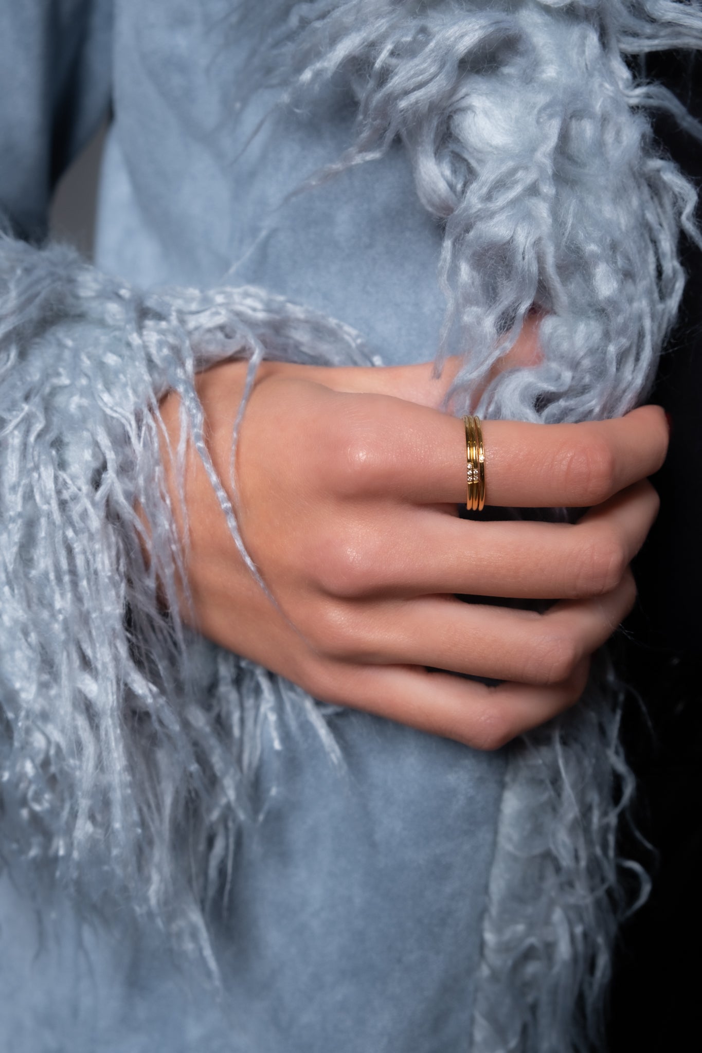 Dainty Stoned Ring Set