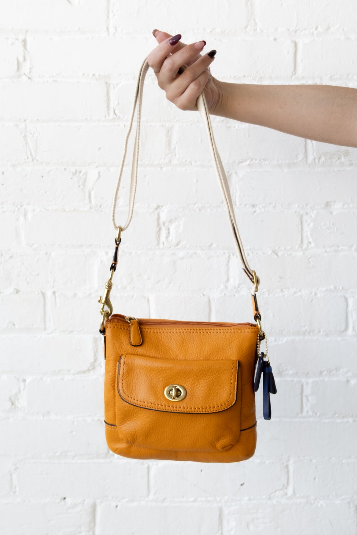 Golddust Vintage Coach Leather Campbell Swingpack