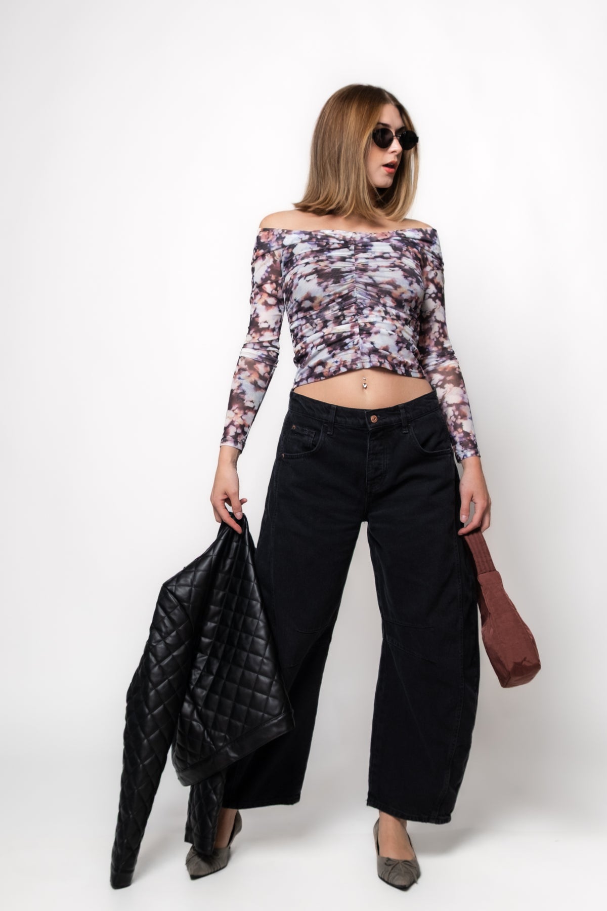 MINKPINK Audrey Off The Shoulder Mesh Top