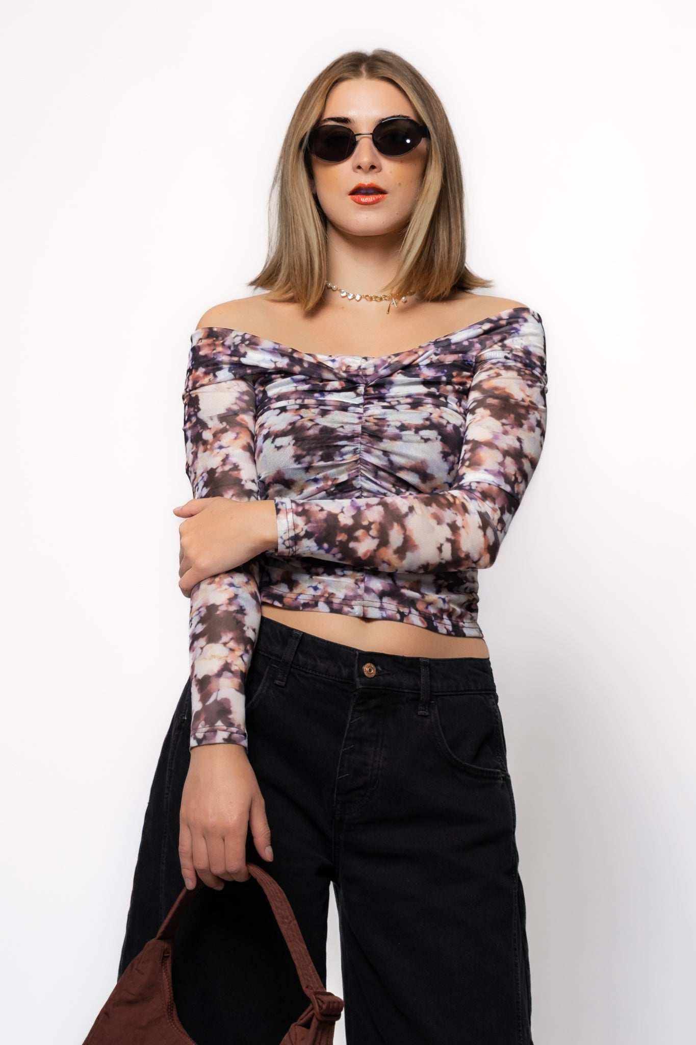 MINKPINK Audrey Off The Shoulder Mesh Top