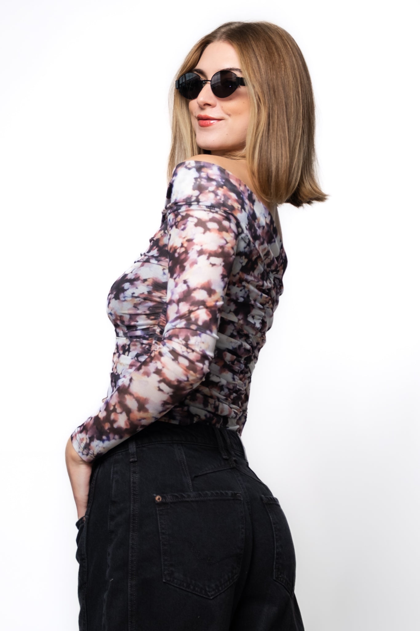 MINKPINK Audrey Off The Shoulder Mesh Top