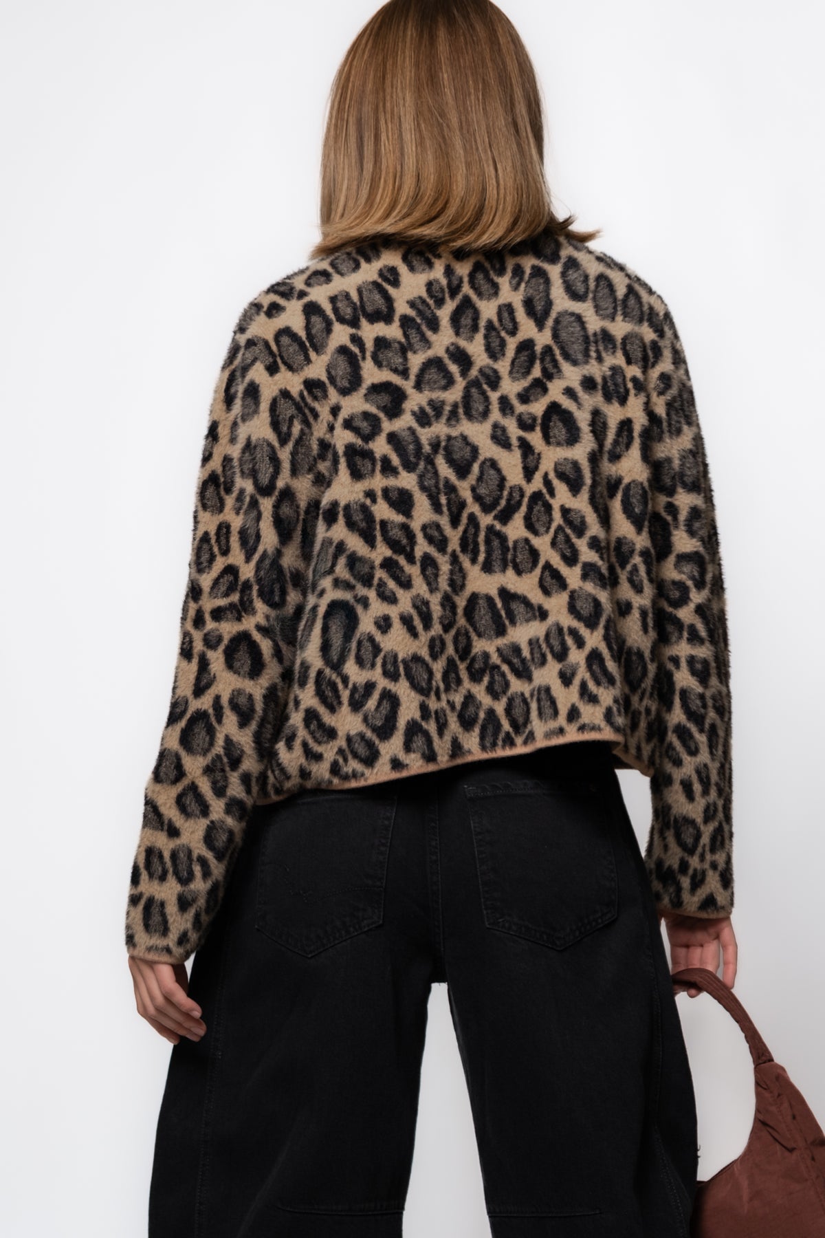 FRNCH Begonia Leopard Cardigan