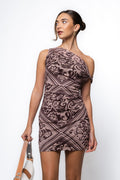 MINKPINK Lumi Asymmetric Mesh Mini Dress