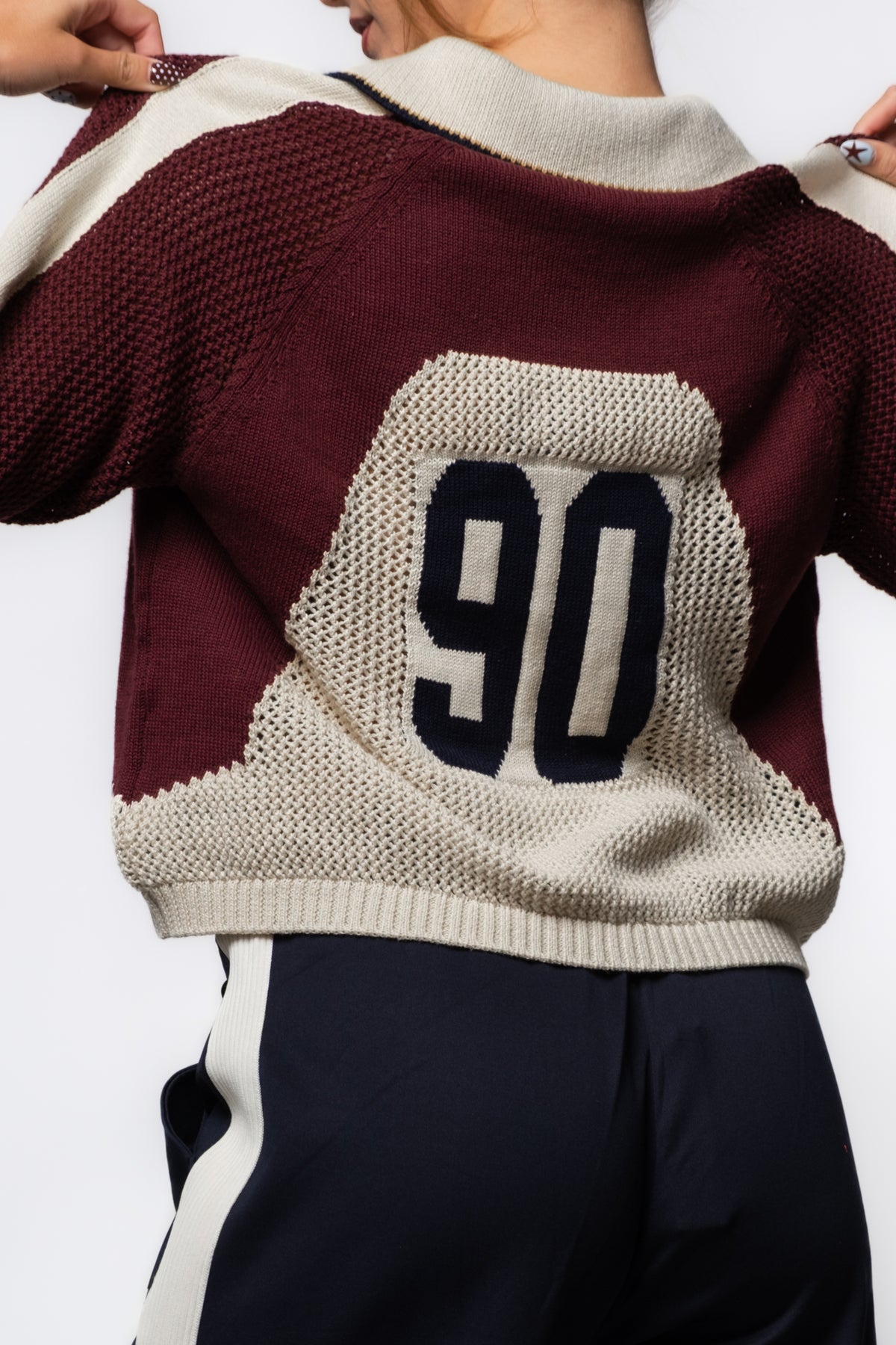 Steve Madden Axon Collared Sweater Top