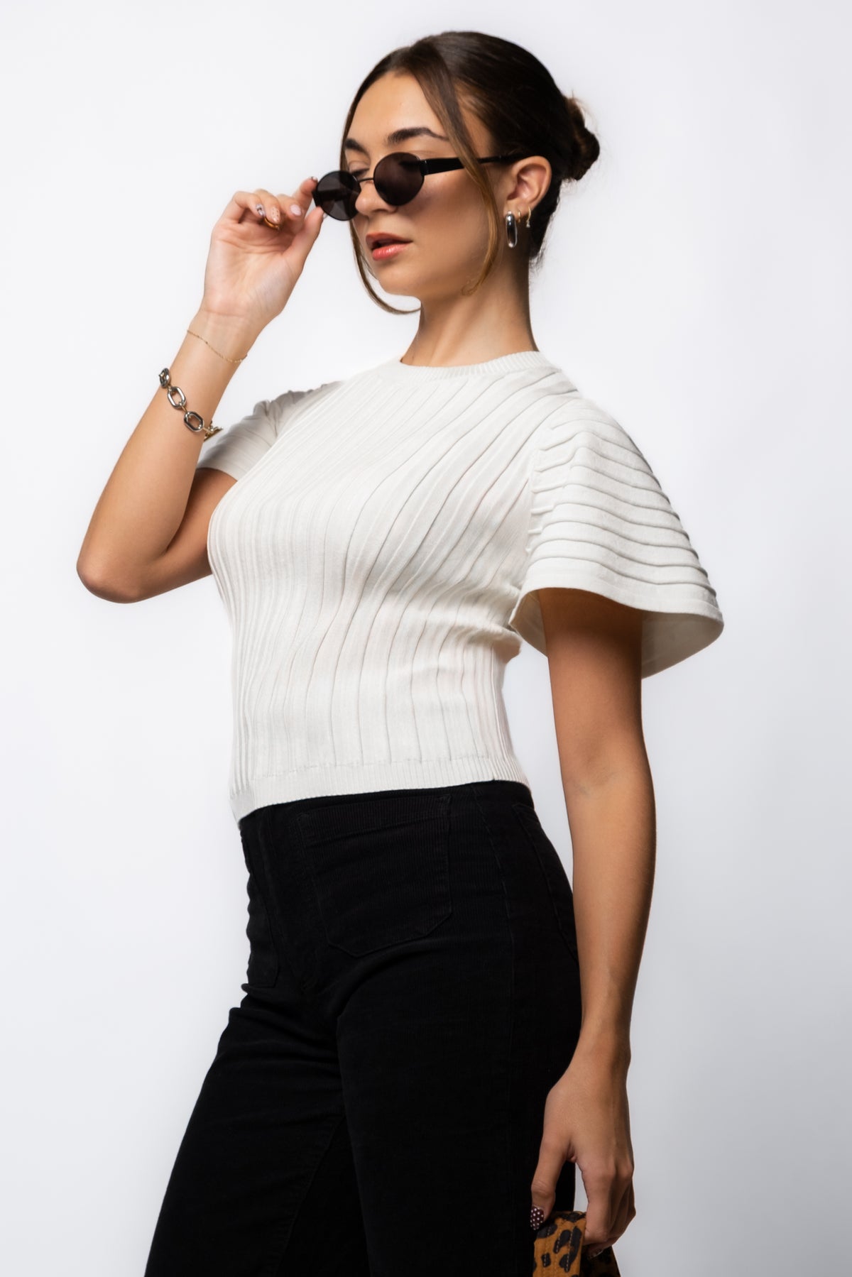 Steve Madden Allie Ribbed Knit Top