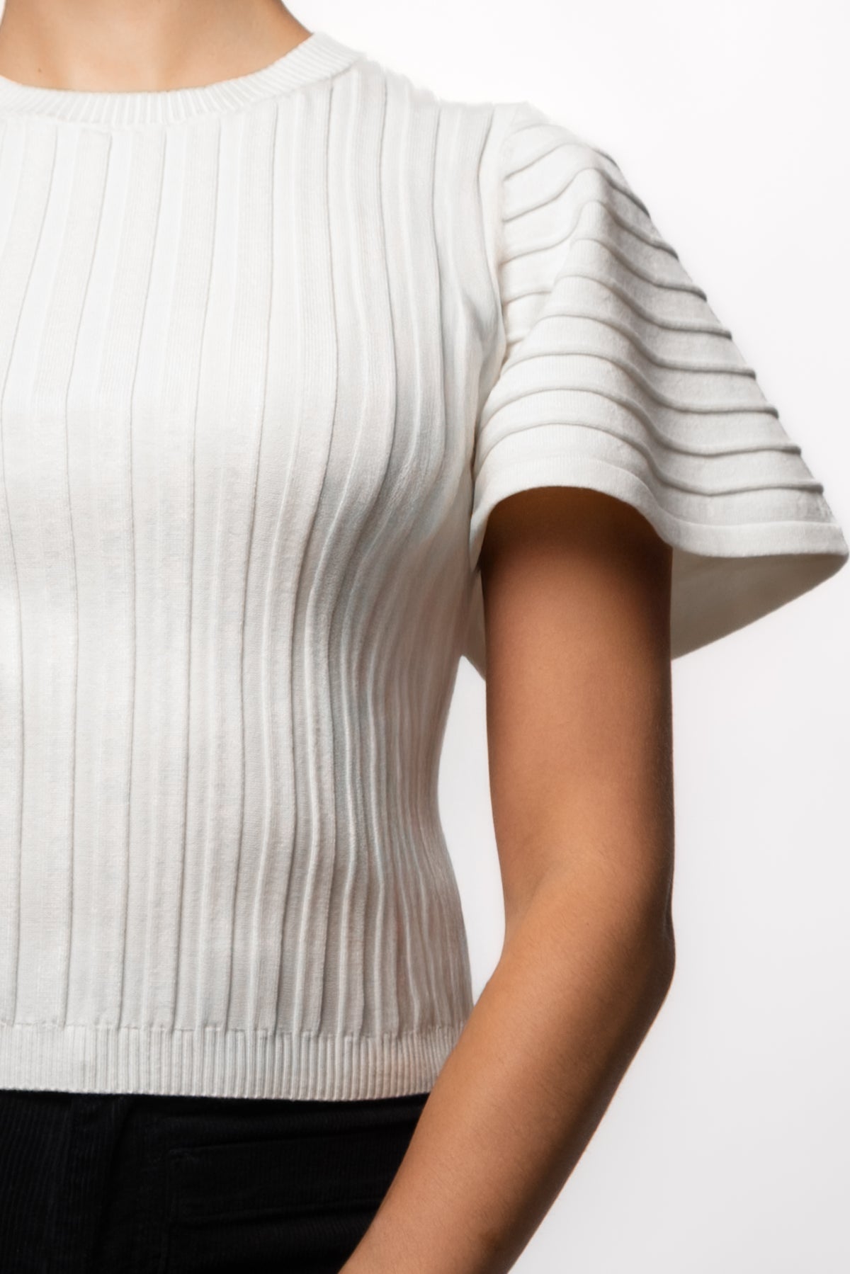 Steve Madden Allie Ribbed Knit Top