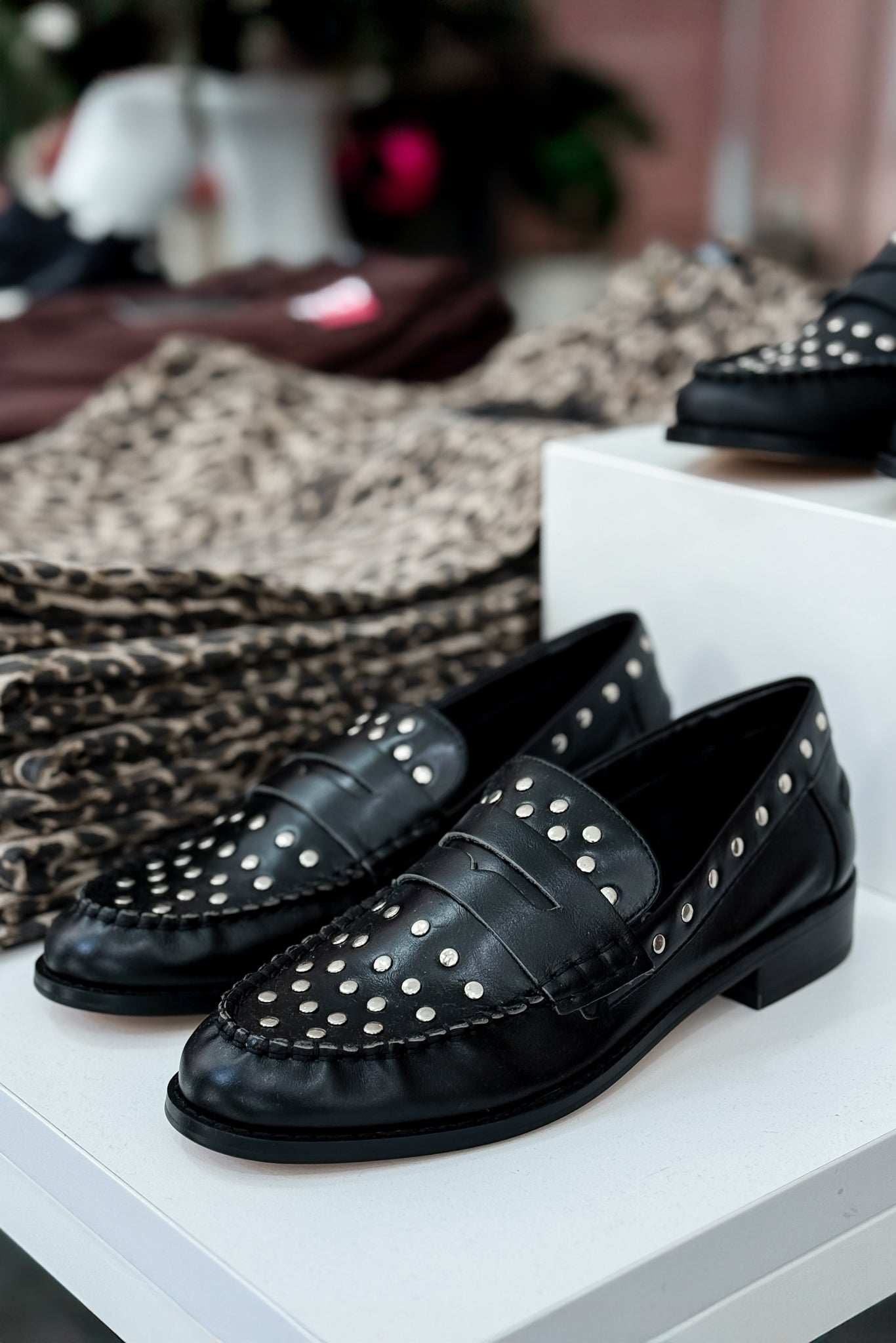 Studded Leather Loafer