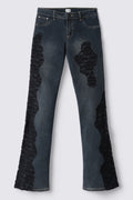 Y2K Cache Lowrise Lace Cutout Bootcut Jeans