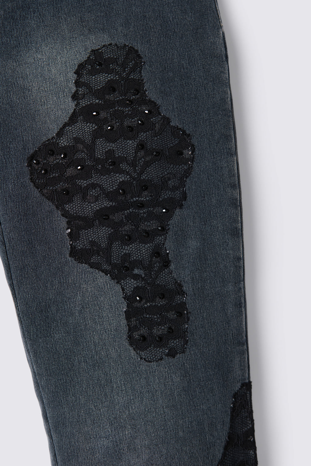 Y2K Cache Lowrise Lace Cutout Bootcut Jeans