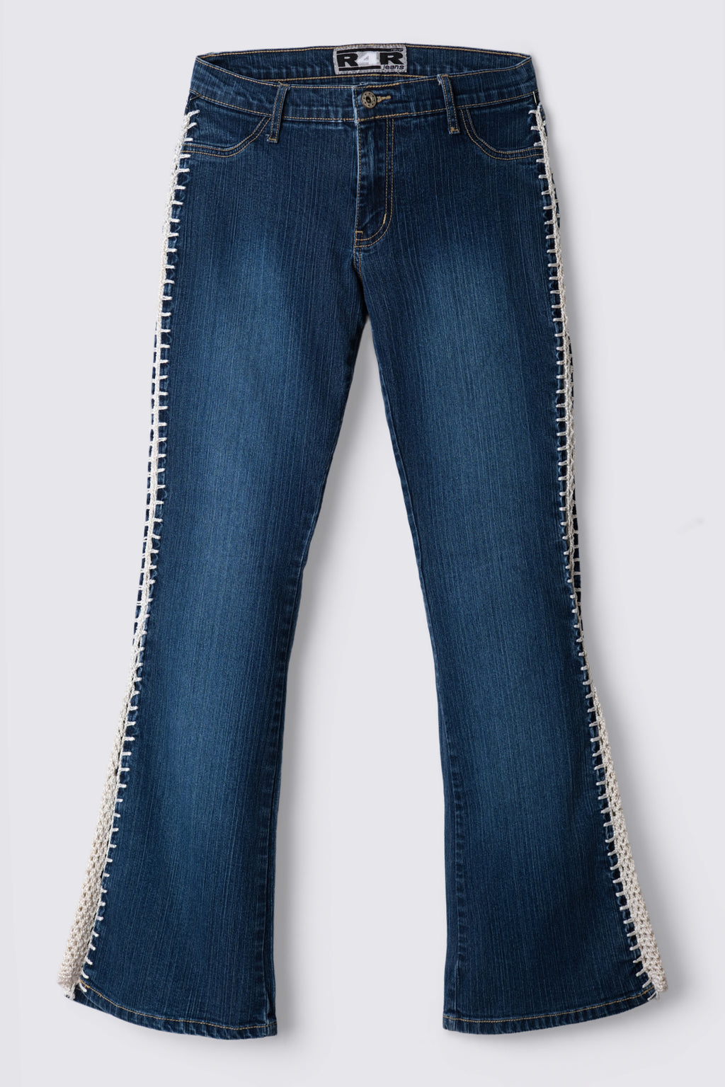 Y2K R4R Lowrise Crochet Trim Flares