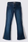 Y2K R4R Lowrise Crochet Trim Flares