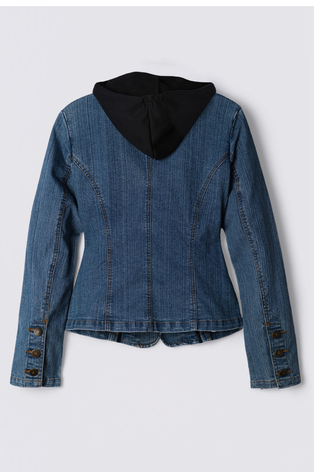Y2K One Tuff Babe Layered Hoodie Denim Jacket