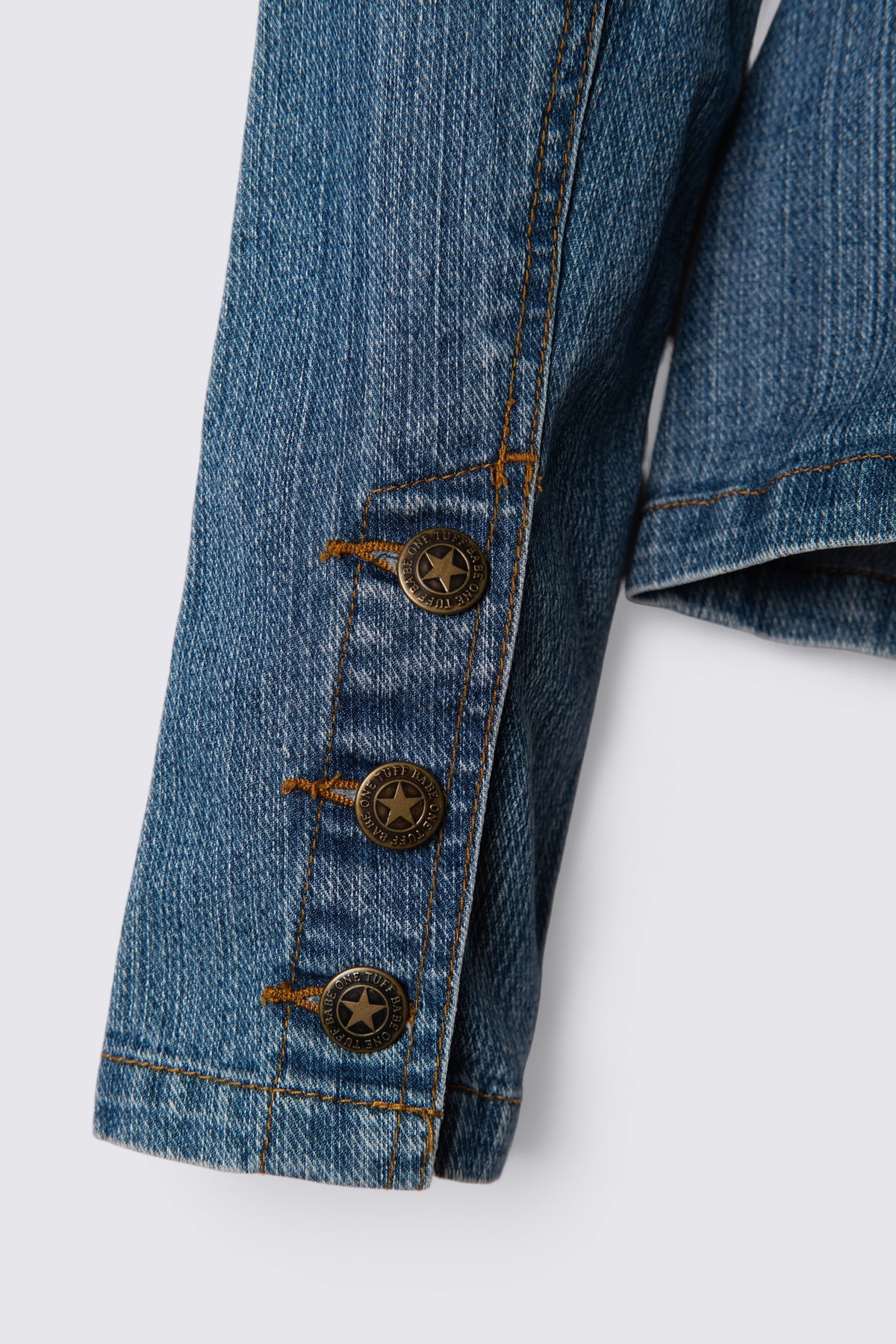 Y2K One Tuff Babe Layered Hoodie Denim Jacket