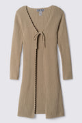 90s GAS Tie Front Midi Cardigan