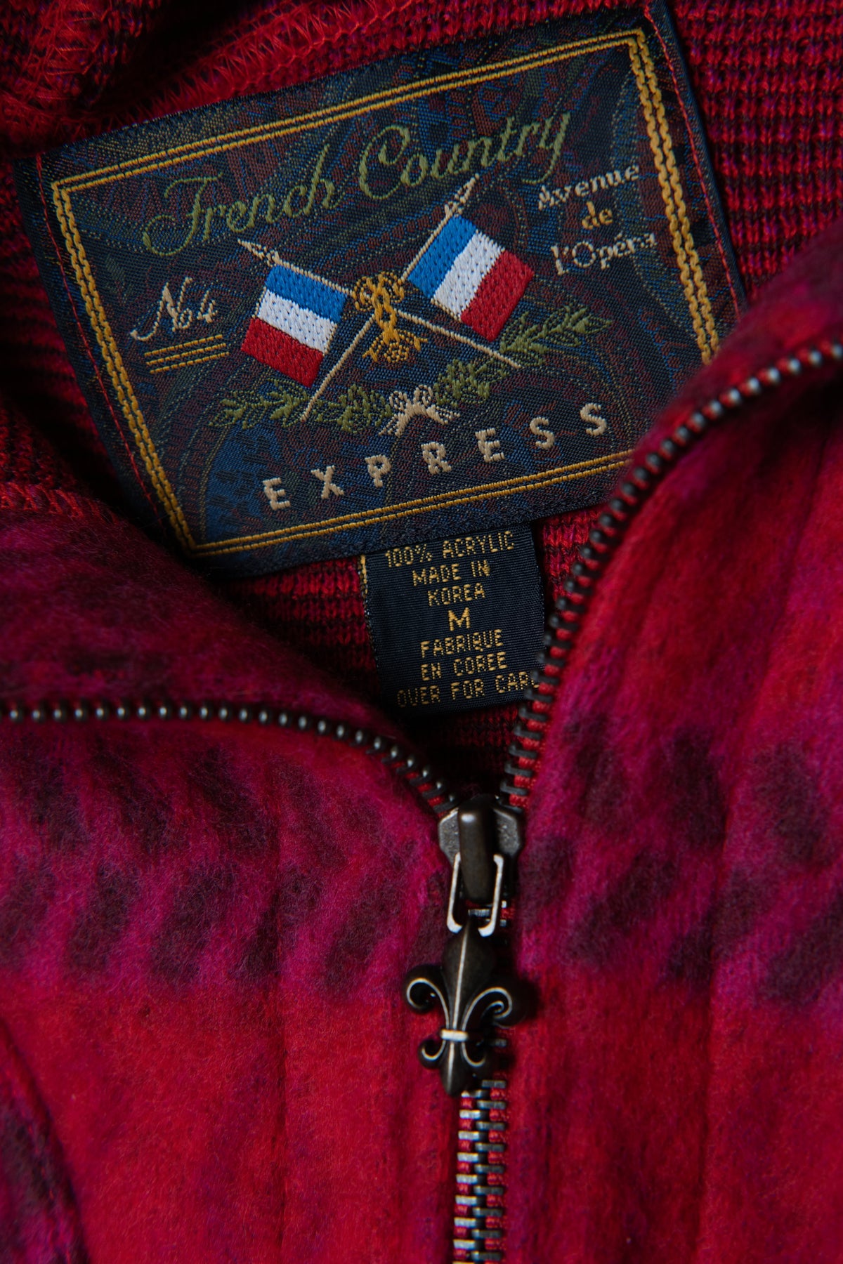 Early 90s Express French Country Oversize Fleece Hoodie