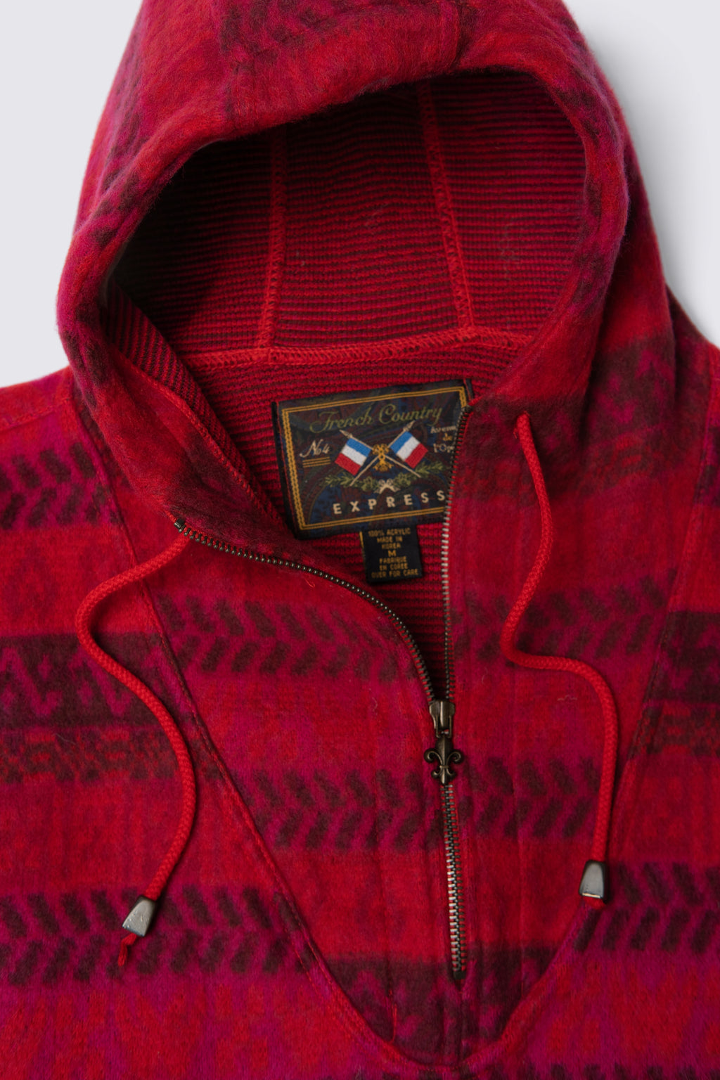 Early 90s Express French Country Oversize Fleece Hoodie