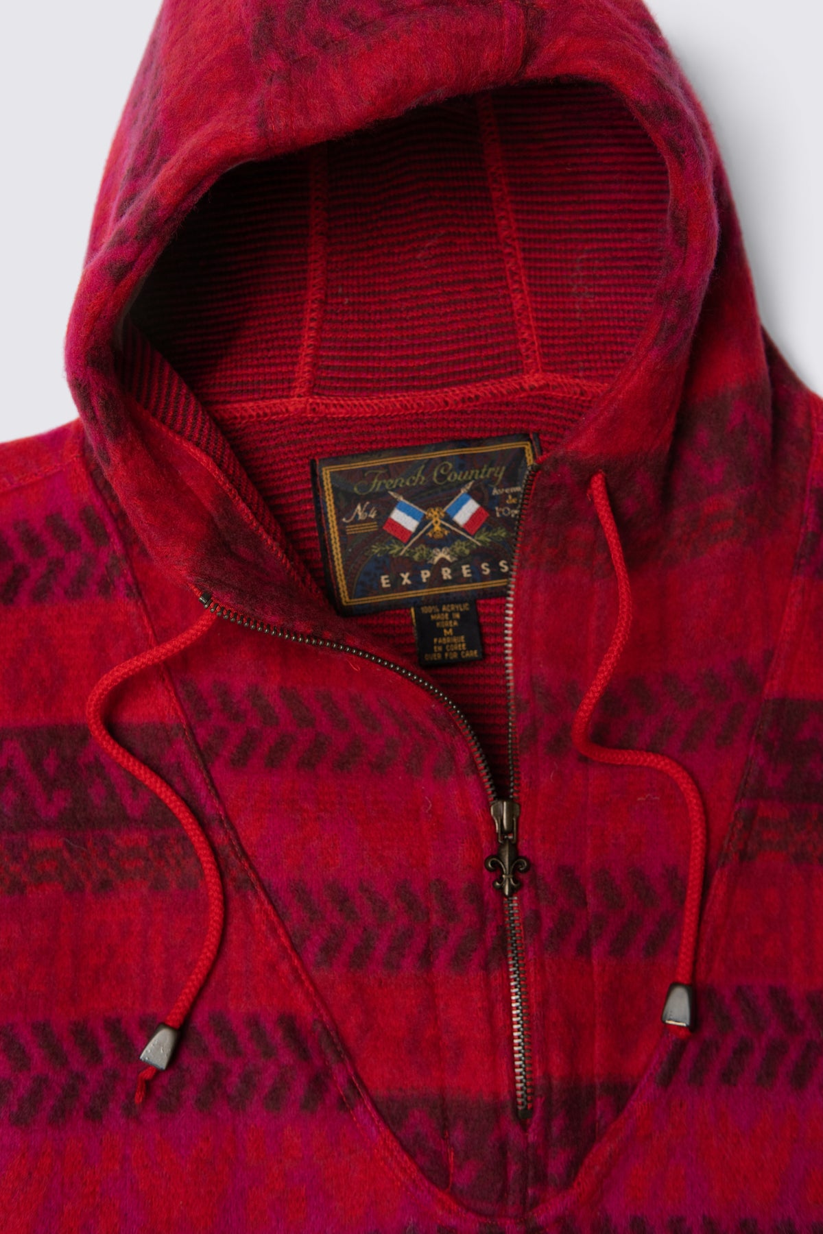 Early 90s Express French Country Oversize Fleece Hoodie