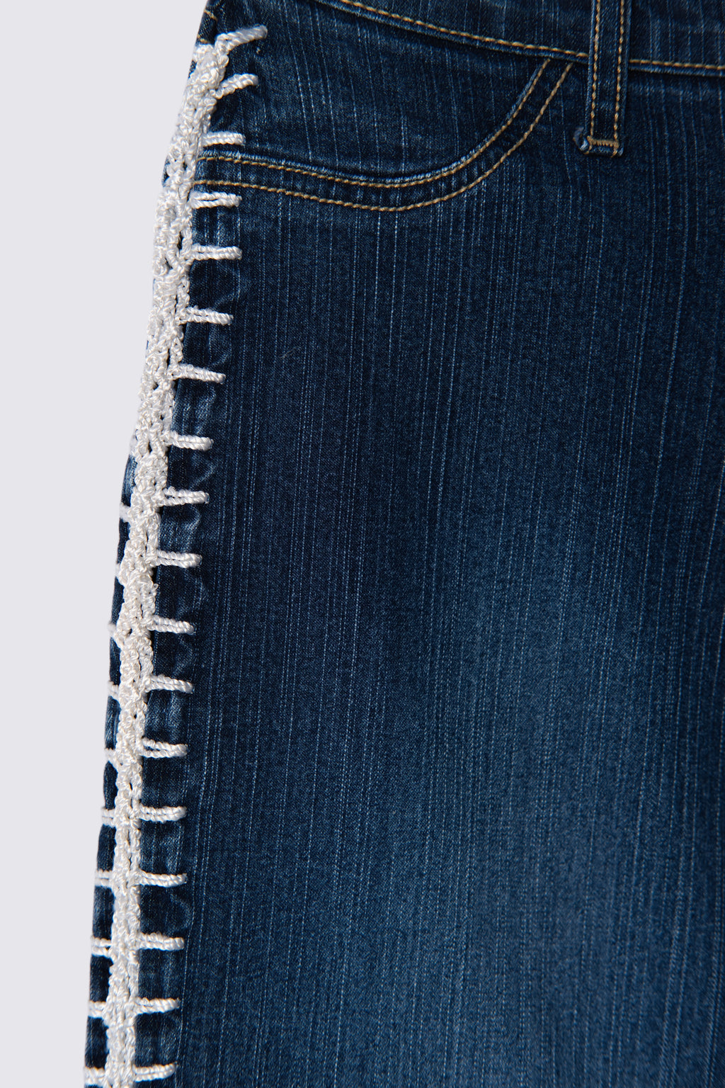 Y2K R4R Lowrise Crochet Trim Flares