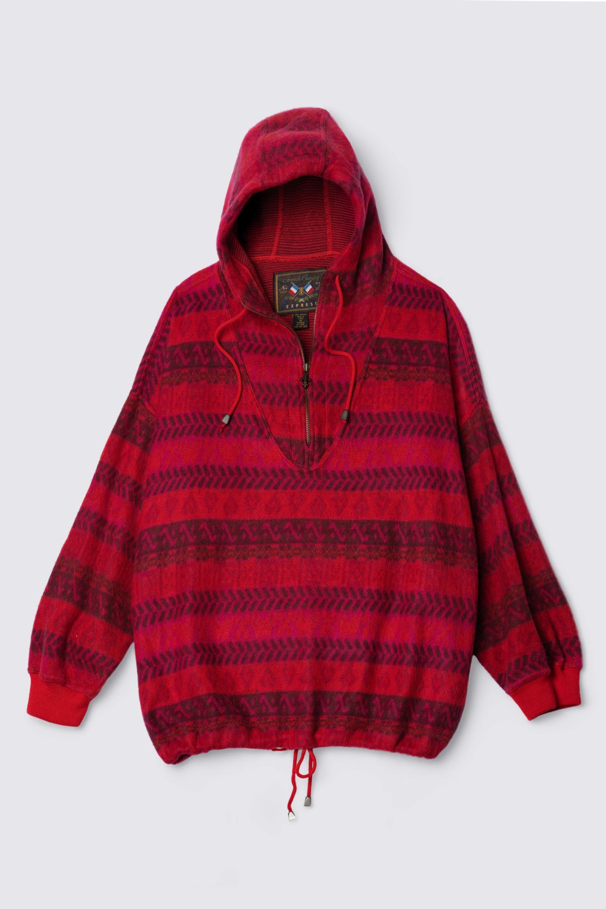 Early 90s Express French Country Oversize Fleece Hoodie