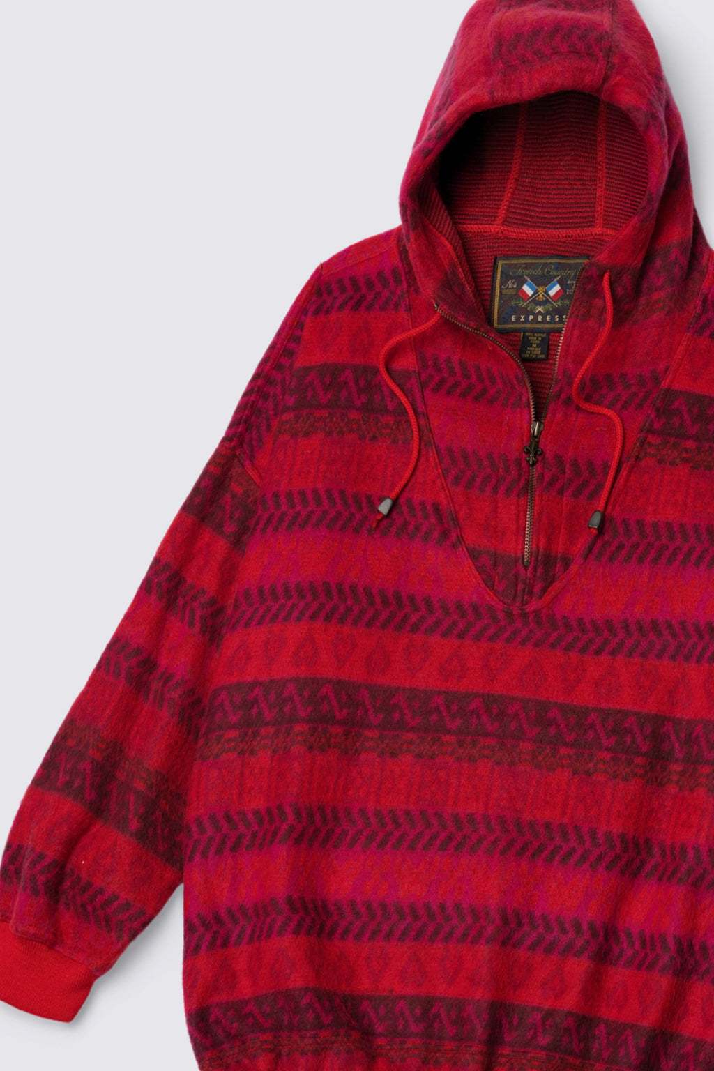 Early 90s Express French Country Oversize Fleece Hoodie