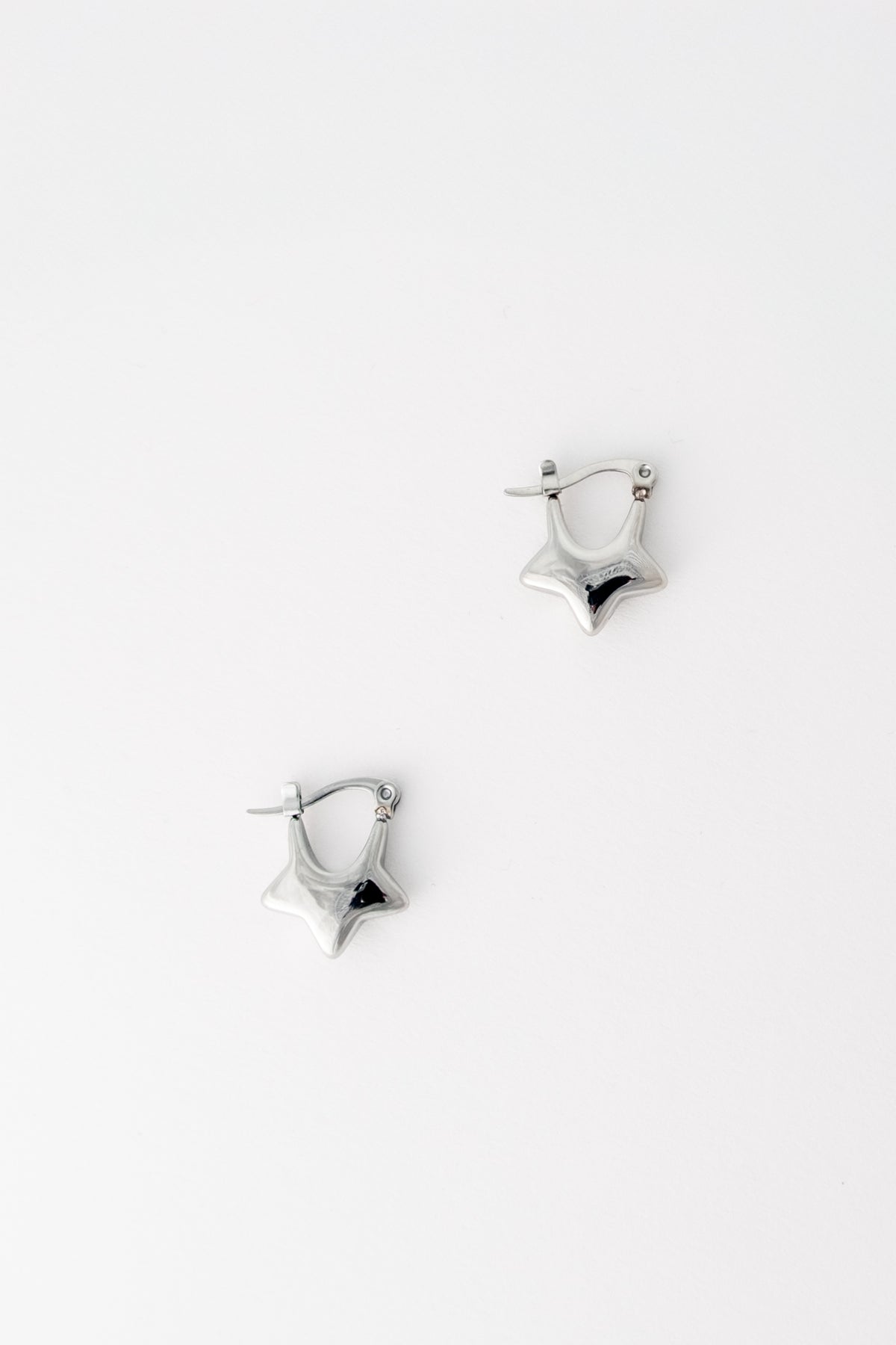 Star Hinged Huggie Hoops