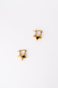 Star Hinged Huggie Hoops