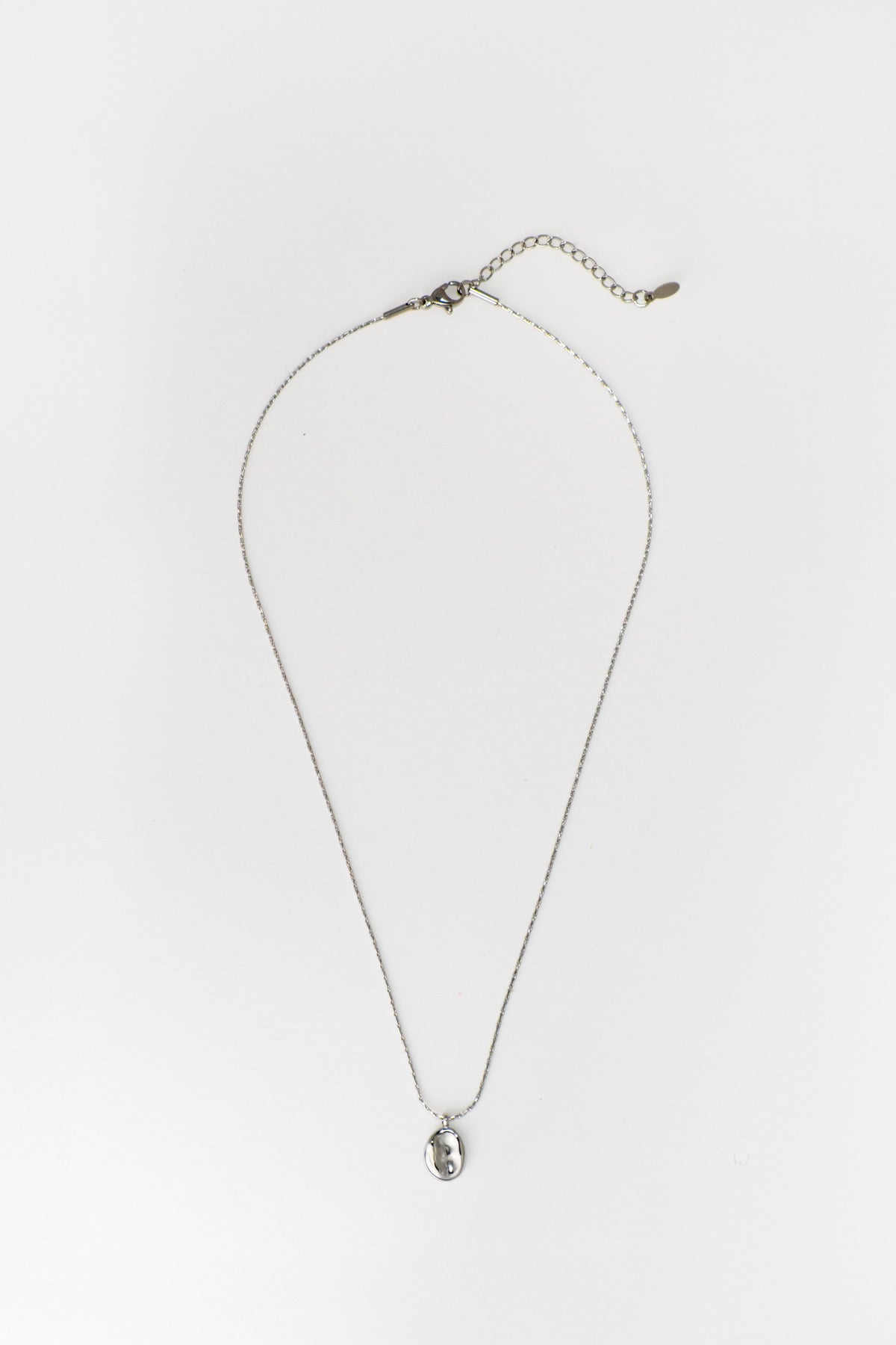 Hammered Pebble Dainty Pendant