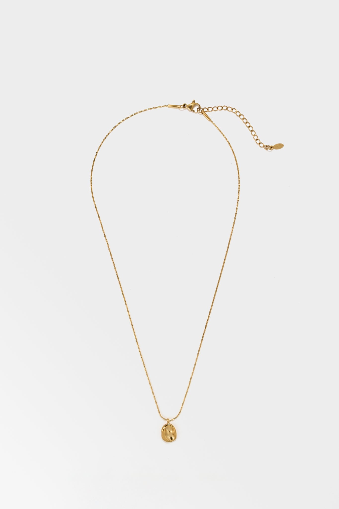 Dainty Hammered Pendant