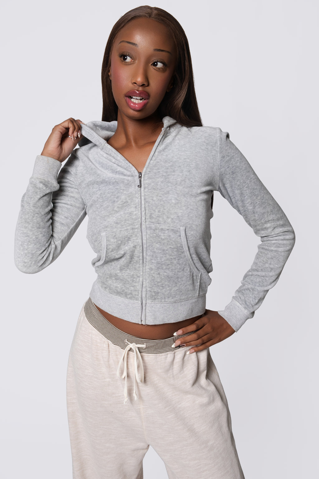 Y2K Juicy Couture Studded Starburst Velour Hoodie