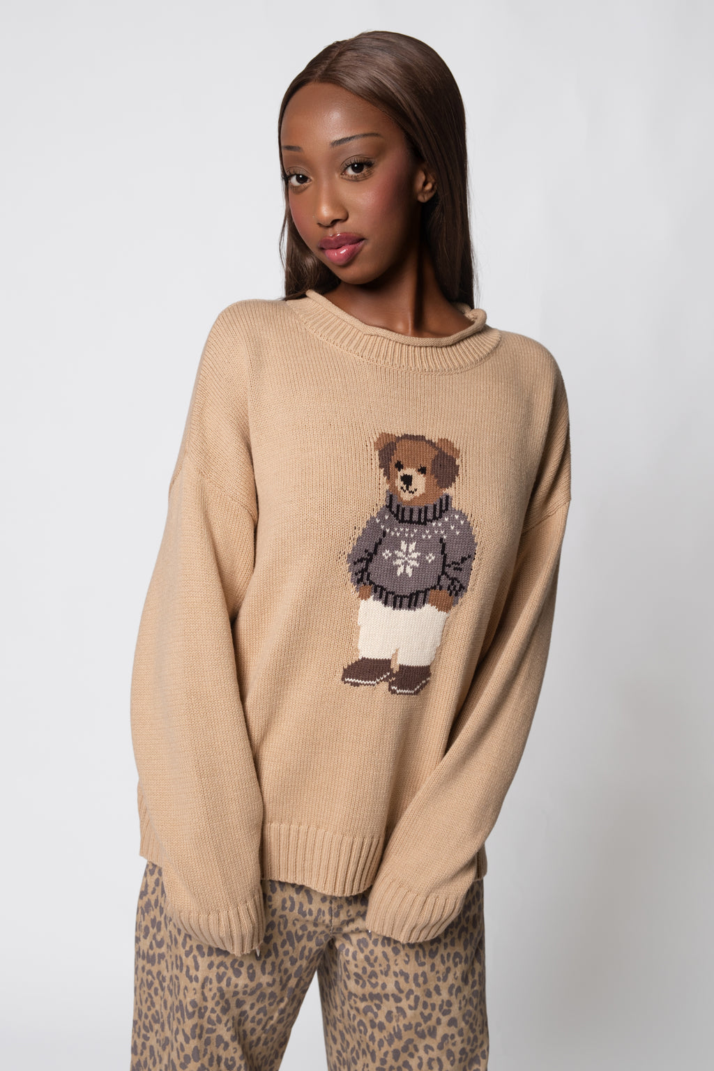 Winter Break Teddy Knit Pullover