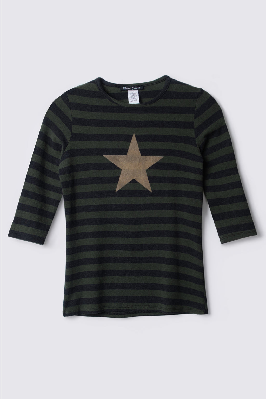 Y2K Star Graphic Striped Jersey Top