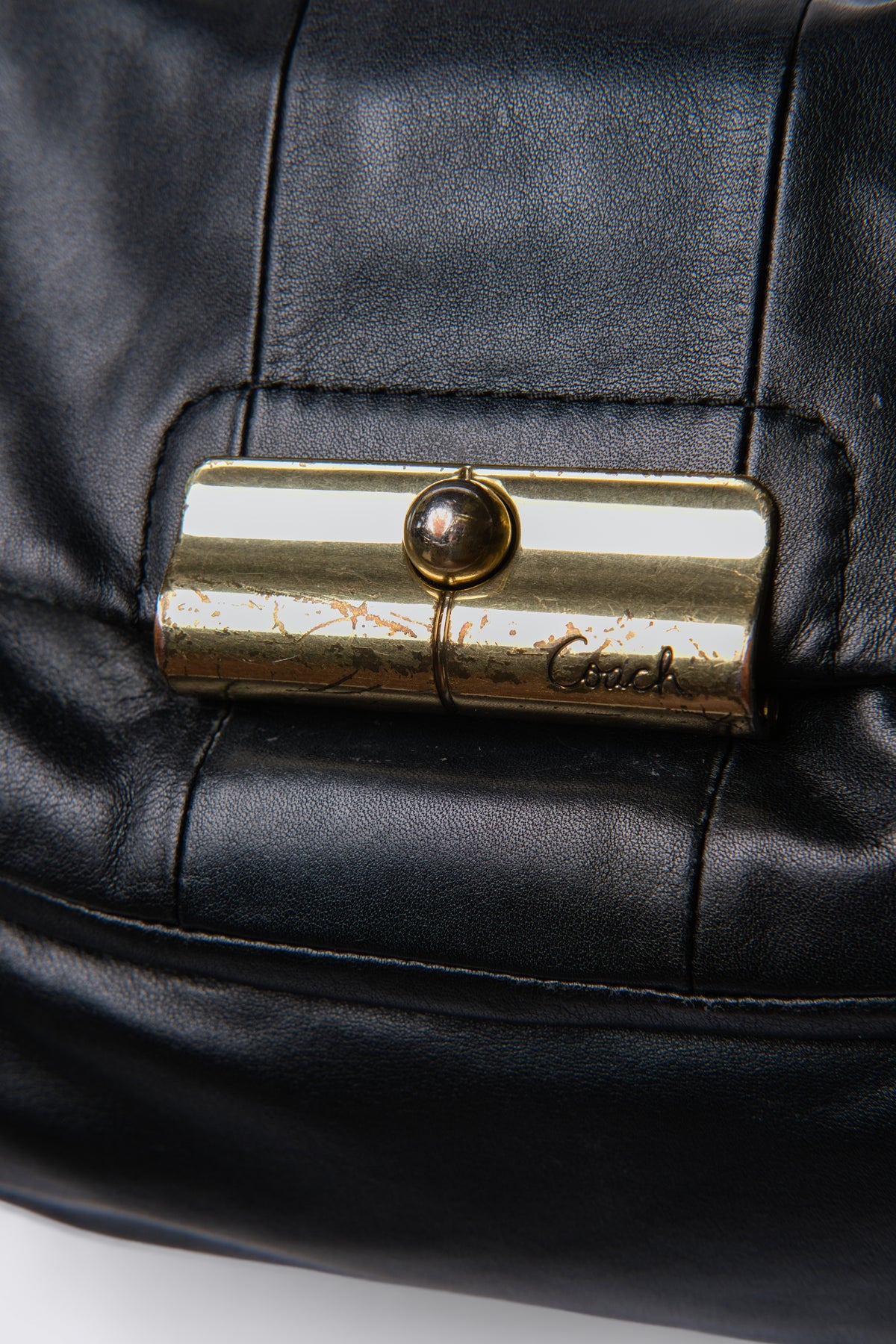 2010 Coach Kristin Black Leather Hobo Bag