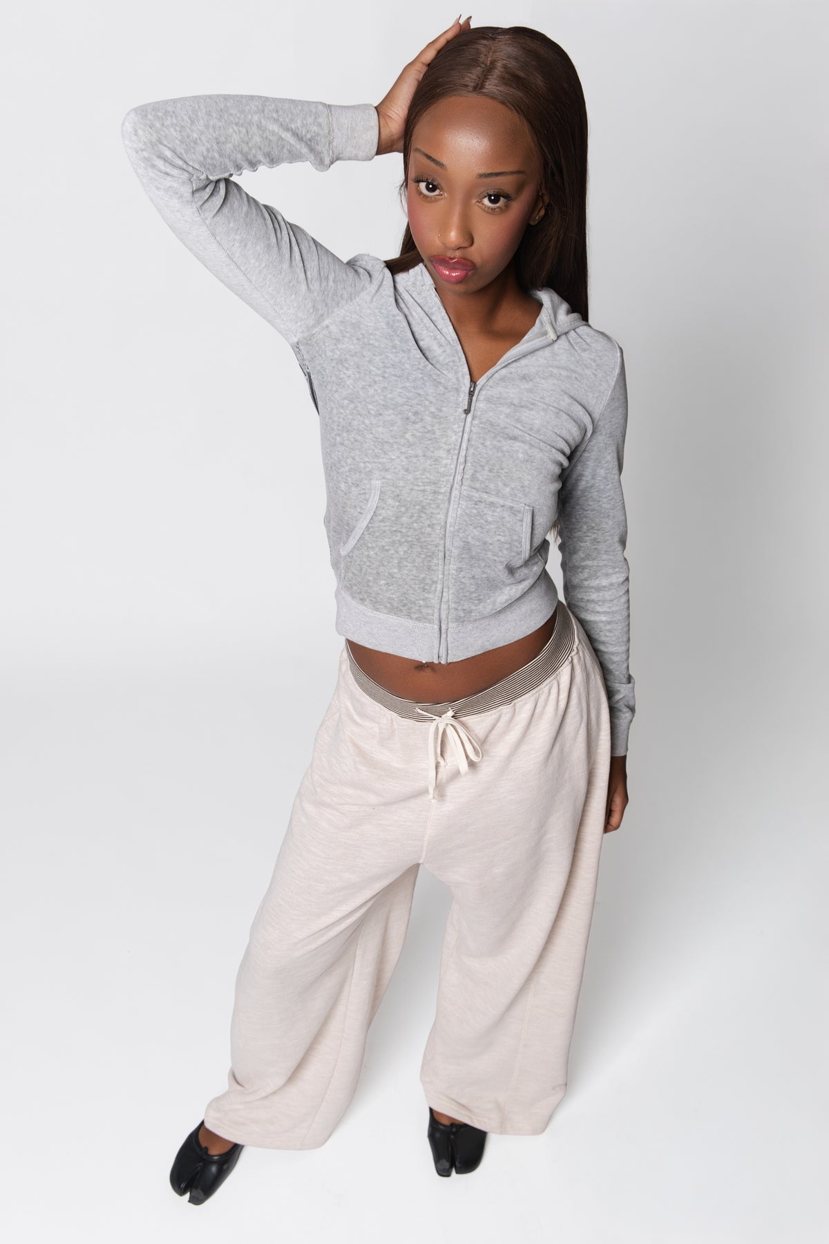 Y2K Juicy Couture Studded Starburst Velour Hoodie