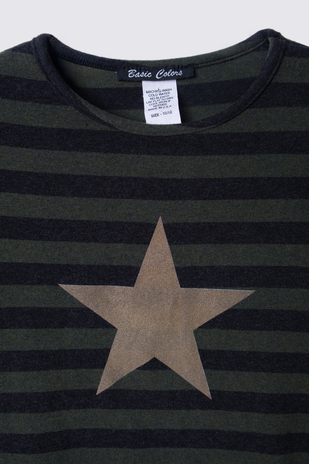 Y2K Star Graphic Striped Jersey Top