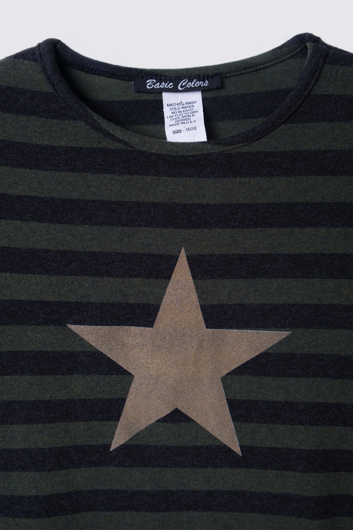 Y2K Star Graphic Striped Jersey Top