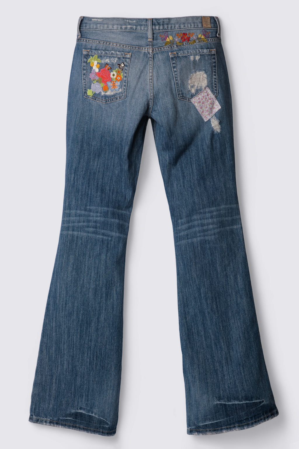 Y2K Guess Embroidered Patchwork Flares