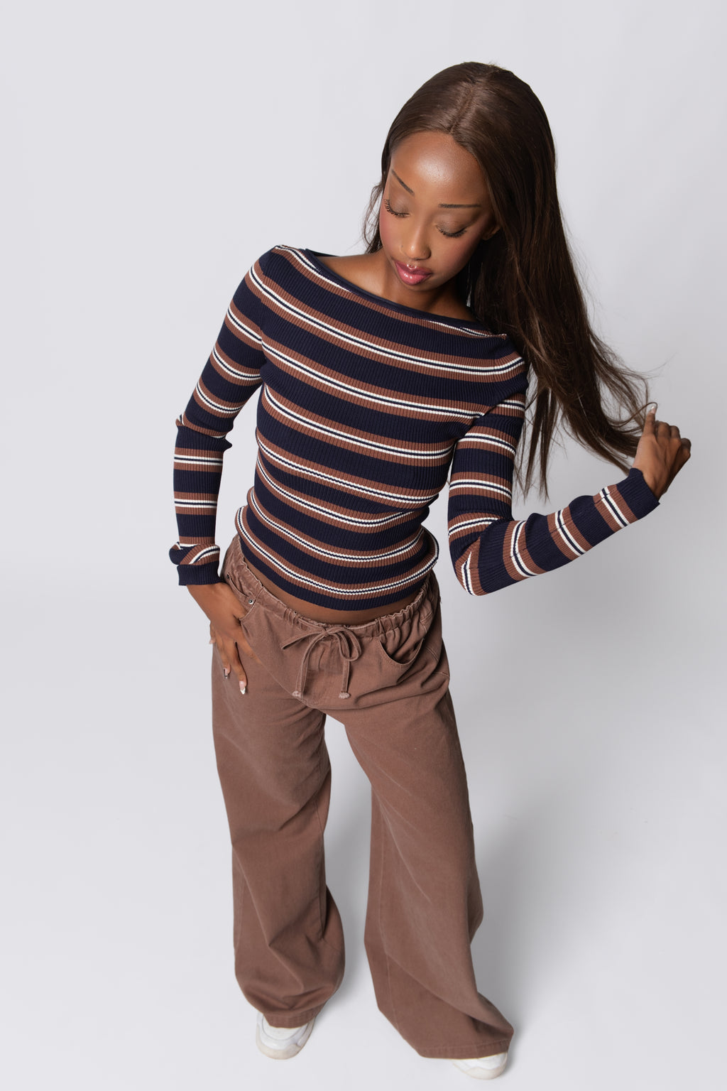 Brownstone Varsity Stripe Top