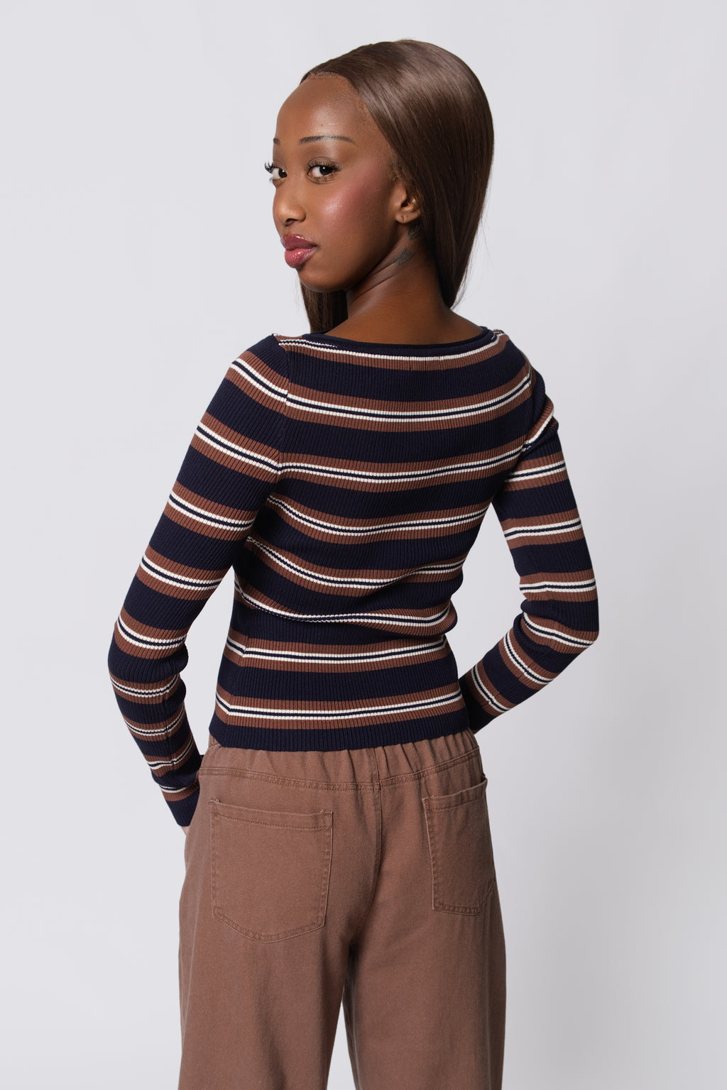Brownstone Varsity Stripe Top