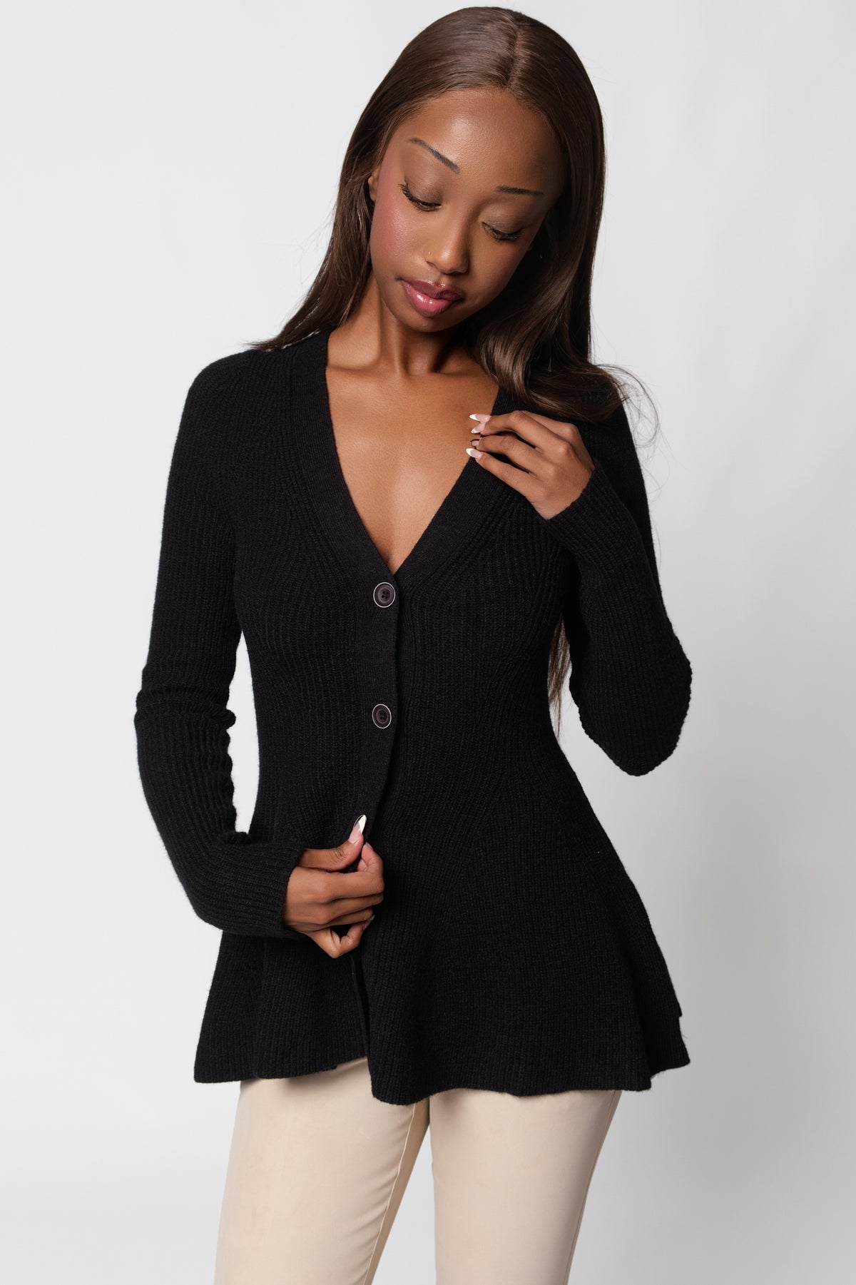 Hourglass Peplum Cardigan