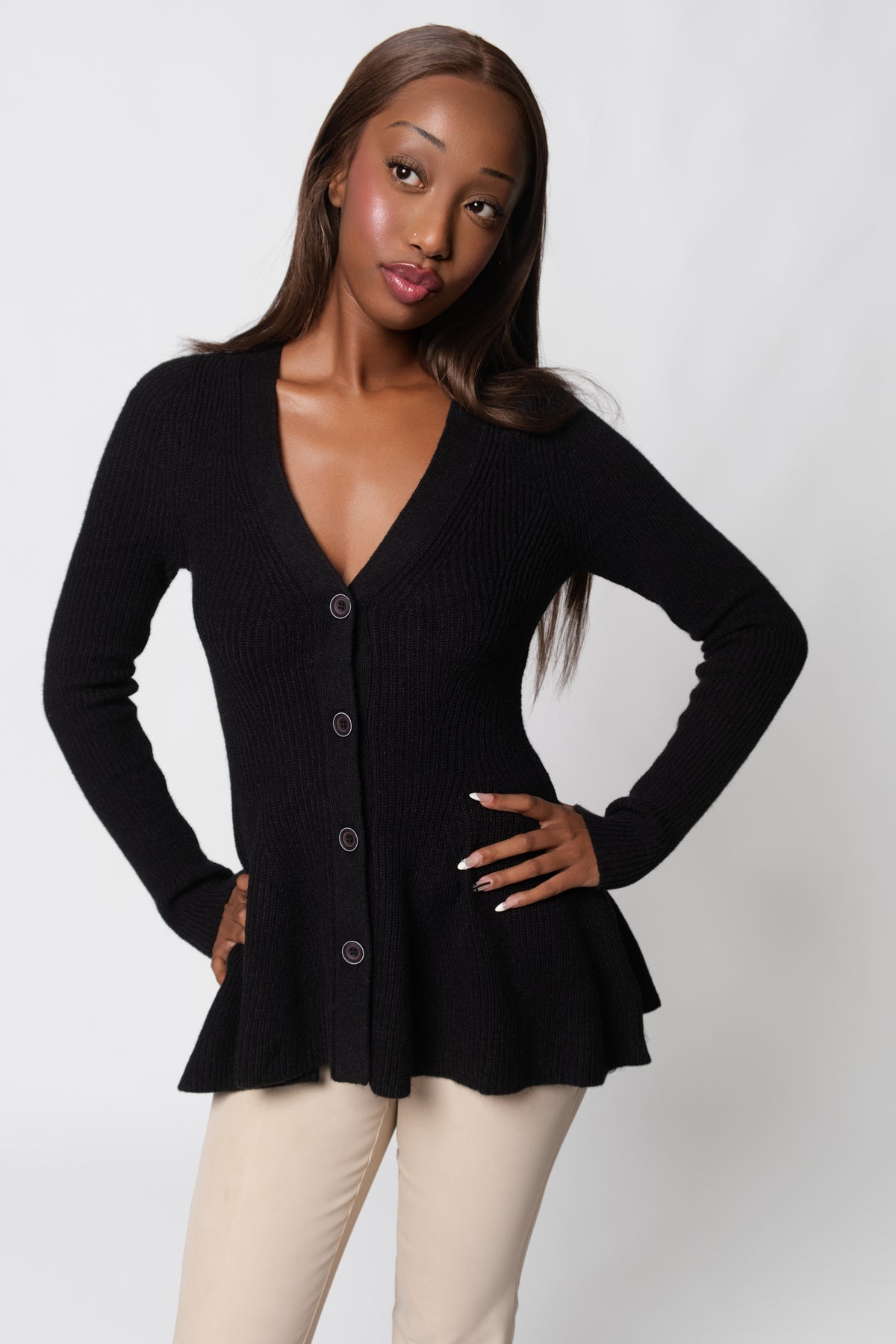 Hourglass Peplum Cardigan
