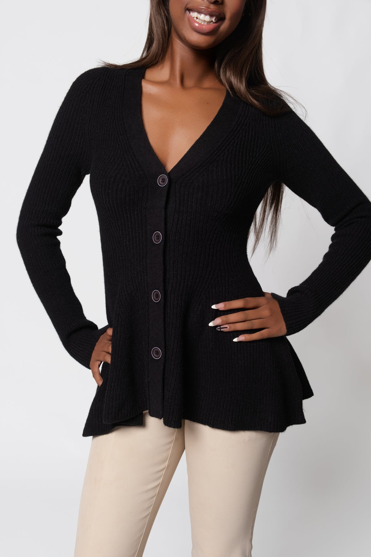 Hourglass Peplum Cardigan