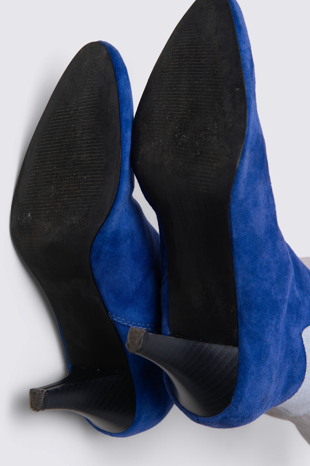 80s Colorblock Tall  Suede Boots