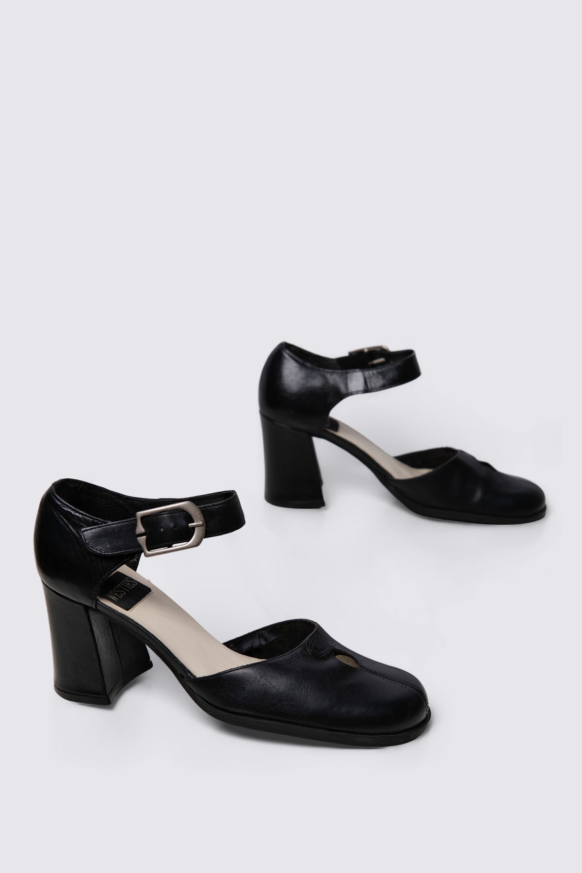 90s Westies Ankle Strap Block Heels