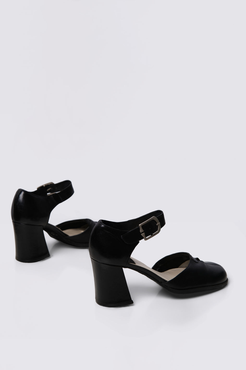 90s Westies Ankle Strap Block Heels