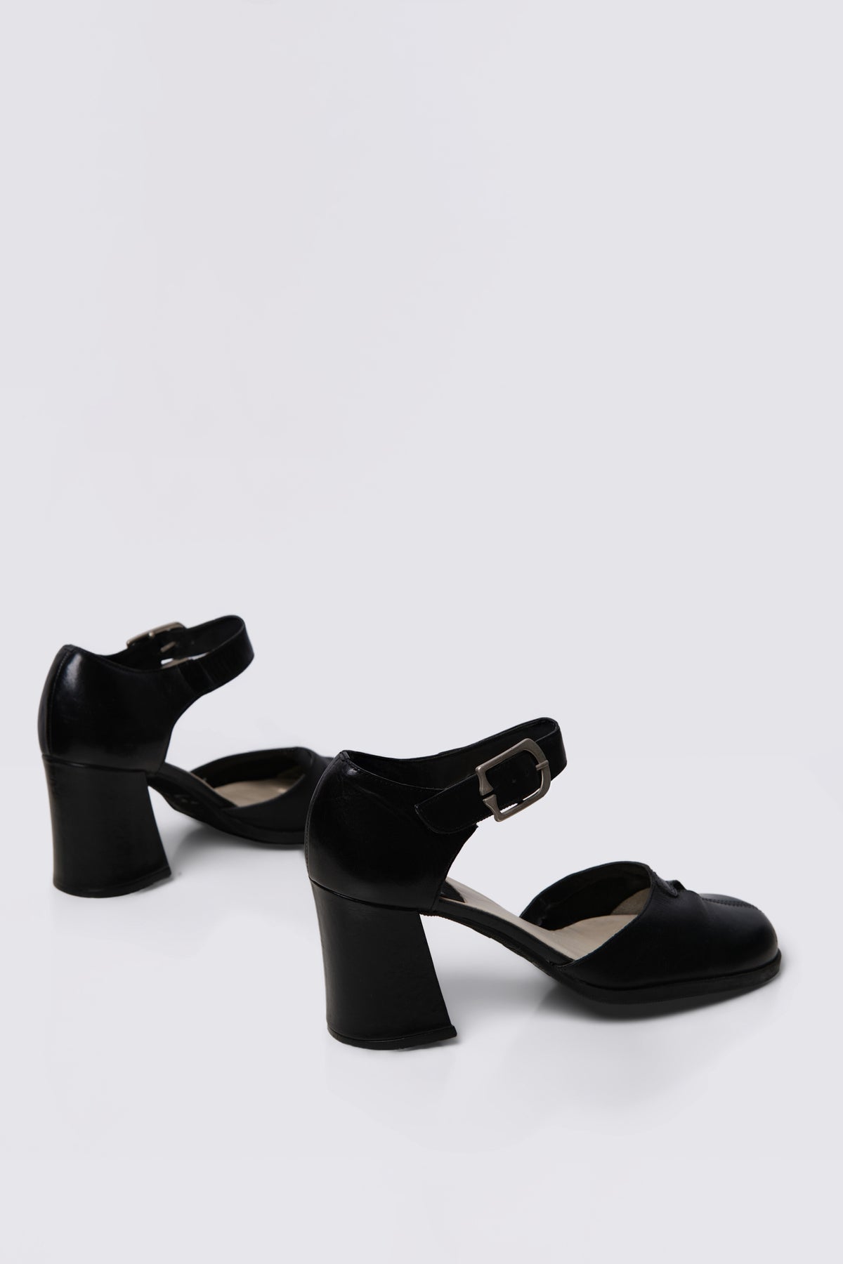 90s Westies Ankle Strap Block Heels